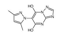 6-(3,5-dimethylpyrazol-1-yl)-[1,2,4]triazolo[1,5-a]pyrimidine-5,7-diol结构式