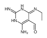 2,4-diamino-6-(ethylamino)pyrimidine-5-carbaldehyde Structure