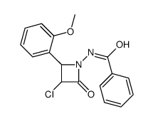 N-[3-chloro-2-(2-methoxyphenyl)-4-oxoazetidin-1-yl]benzamide结构式