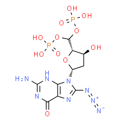 8-azidoguanosine-3',5'-diphosphate Structure