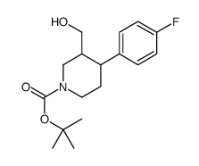 tert-butyl 4-(4-fluorophenyl)-3-(hydroxymethyl)piperidine-1-carboxylate Structure