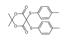 2,2-dimethyl-5,5-bis[(4-methylphenyl)sulfanyl]-1,3-dioxan-4,6-dion结构式