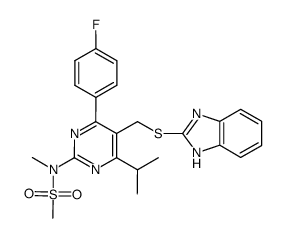 N-((5-(1H-benzo[d]imidazol-2-ylthio)methyl)-4-(4-fluorophenyl)-6-isopropylpyrimidin-2-yl)-N-methyimethanesulfonamide结构式