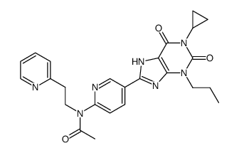 N-(5-(1-cyclopropyl-2,3,6,7-tetrahydro-2,6-dioxo-3-propyl-1H-purin-8-yl)pyridin-2-yl)-N-(2-(pyridin-2-yl)ethyl)acetamide Structure