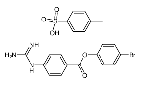 4-Guanidino-benzoic acid 4-bromo-phenyl ester; compound with toluene-4-sulfonic acid Structure