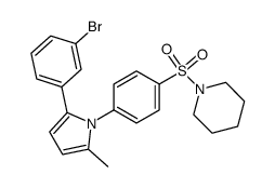 1-(4-(2-(3-bromo-phenyl)-5-methyl-pyrrol-1-yl)-benzenesulfonyl)-piperidine Structure