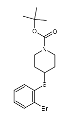 4-(2-bromo-phenylsulfanyl)-piperidine-1-carboxylic acid tert-butyl ester Structure