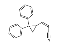 (Z)-3-(2,2-diphenylcyclopropyl)prop-2-enenitrile结构式