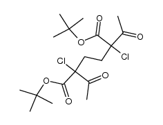 2,5-diacetyl-2,5-dichloro-adipic acid di-tert-butyl ester结构式