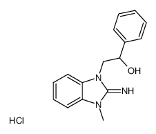 2-Imino-1-methyl-3-(2-hydroxy-2-phenylethyl)benzimidazoline Hydrochloride结构式