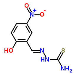 2-HYDROXY-5-NITROBENZALDEHYDE THIOSEMICARBAZONE structure