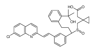 2-[1-[[(1R)-1-[3-[(E)-2-(7-chloroquinolin-2-yl)ethenyl]phenyl]-3-[2-(2-hydroxypropan-2-yl)phenyl]propyl]sulfinylmethyl]cyclopropyl]acetic acid structure