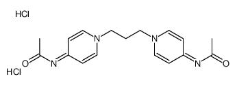 N-[1-[3-(4-acetamidopyridin-1-ium-1-yl)propyl]pyridin-1-ium-4-yl]acetamide,dichloride Structure