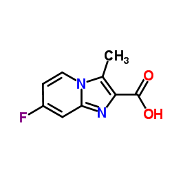 7-Fluoro-3-methylimidazo[1,2-a]pyridine-2-carboxylic acid结构式