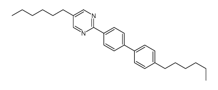 5-hexyl-2-[4-(4-hexylphenyl)phenyl]pyrimidine结构式