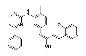 (E)-3-(2-methoxyphenyl)-N-[4-methyl-3-[(4-pyridin-3-ylpyrimidin-2-yl)amino]phenyl]prop-2-enamide Structure