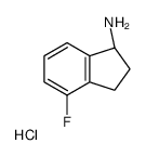 (S)-4-氟-2,3-二氢-1H-茚-1-胺盐酸盐结构式