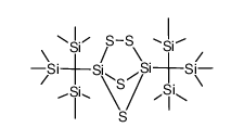 1,4-Bis-(tris-trimethylsilanyl-methyl)-2,3,5,6-tetrathia-1,4-disila-bicyclo[2.1.1]hexane Structure