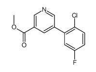 methyl 5-(2-chloro-5-fluorophenyl)pyridine-3-carboxylate结构式