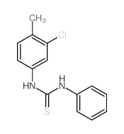 Thiourea,N-(3-chloro-4-methylphenyl)-N'-phenyl- Structure