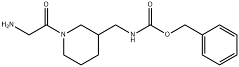 [1-(2-Amino-acetyl)-piperidin-3-ylmethyl]-carbamic acid benzyl ester Structure