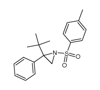 2-tert-butyl-2-phenyl-1-(4-tolylsulfonyl)aziridine结构式