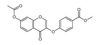 methyl 4-(7-acetyloxy-4-oxochromen-3-yl)oxybenzoate structure