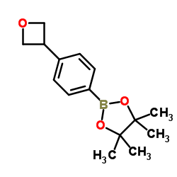 4,4,5,5-tetramethyl-2-(4-(oxetan-3-yl)phenyl)-1,3,2-dioxaborolane结构式