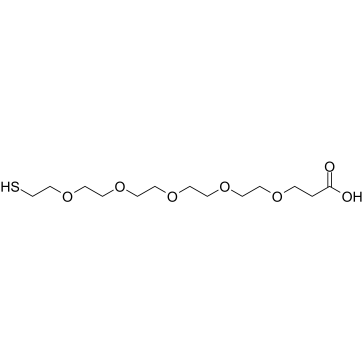 Thiol-PEG5-acid structure