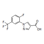 1-[2-Fluoro-5-(trifluoromethyl)phenyl]-1H-pyrazole-4-carboxylic Acid Structure
