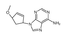 9-[(1R,4S)-4-methoxycyclopent-2-en-1-yl]purin-6-amine Structure