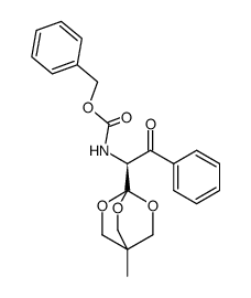 (S)-benzyl 1-(4'-methyl-2',6',7'-trioxabicyclo[2.2.2]-octan-1'-yl)-2-oxo-2-phenylethylcarbamate Structure