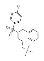 (E)-(4-((4-chlorophenyl)sulfonyl)-5-phenylpent-3-en-1-yl)trimethylsilane结构式