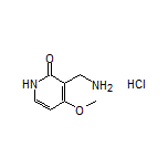 3-(氨甲基)-4-甲氧基吡啶-2(1H)-酮盐酸盐结构式