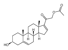 21-acetoxy-3β-hydroxy-pregna-5,16-dien-20-one Structure