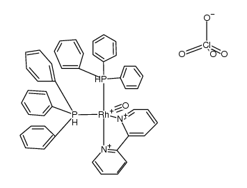 {Rh(CO)(bipy)(PPh3)2}ClO4 Structure