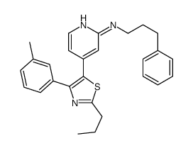 4-[4-(3-methylphenyl)-2-propyl-1,3-thiazol-5-yl]-N-(3-phenylpropyl)pyridin-2-amine Structure