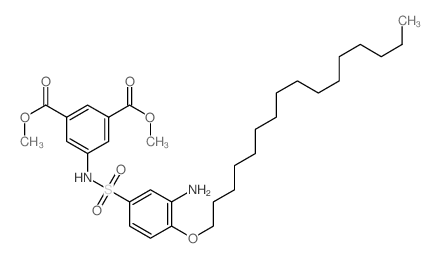 1,3-Benzenedicarboxylicacid, 5-[[[3-amino-4-(hexadecyloxy)phenyl]sulfonyl]amino]-, 1,3-dimethyl ester结构式