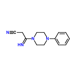 3-IMINO-3-(4-PHENYLPIPERAZINO)PROPANENITRILE Structure