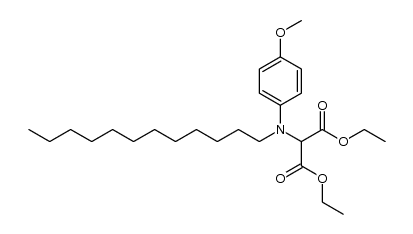 diethyl 2-[dodecyl(p-methoxyphenyl)amino]malonate结构式