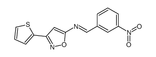 (E)-1-(3-nitrophenyl)-N-(3-thiophen-2-yl-1,2-oxazol-5-yl)methanimine Structure