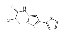 2-Chloro-N-(3-(2-thienyl)-5-isoxazolyl)propanamide Structure