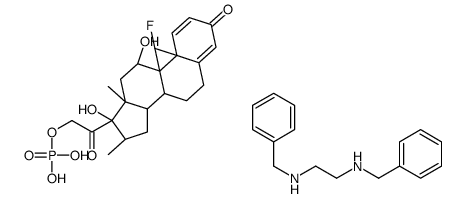 9-fluoro-11β,17-dihydroxy-16β-methylpregna-1,4-diene-3,20-dione 21-(dihydrogen phosphate), compound with N,N'-dibenzylethane-1,2-diamine (1:1) picture