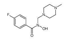 4-fluoro-N-hydroxy-N-[(4-methylpiperazin-1-yl)methyl]benzamide结构式