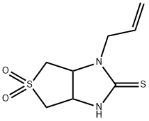 1-allyl-2-mercapto-3a,4,6,6a-tetrahydro-1H-thieno[3,4-d]imidazole 5,5-dioxide结构式