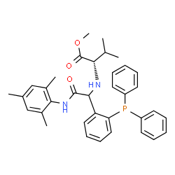 L-Valine, N-[1-[2-(diphenylphosphino)phenyl]-2-oxo-2-[(2,4,6-trimethylphenyl)amino]ethyl]-, methyl ester (9CI) Structure