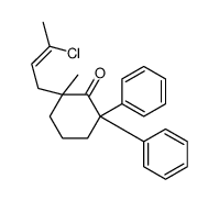 2-(3-Chloro-2-butenyl)-2-methyl-6,6-diphenylcyclohexanone结构式