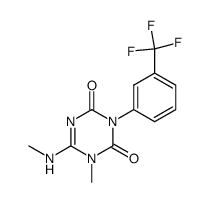 1-methyl-6-methylamino-3-(3-trifluoromethyl-phenyl)-1H-[1,3,5]triazine-2,4-dione结构式