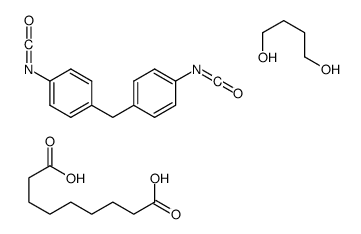 butane-1,4-diol,1-isocyanato-4-[(4-isocyanatophenyl)methyl]benzene,nonanedioic acid结构式