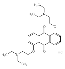 1,5-bis(2-diethylaminoethoxy)anthracene-9,10-dione structure